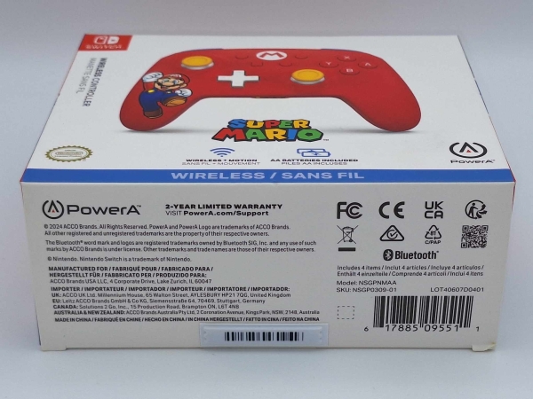 PowerA Wireless Super Mario Controller Rot - NEU